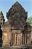 Banteay Srei temple - northern library east facade